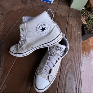 Converse Light Gray Canvas High-Tops